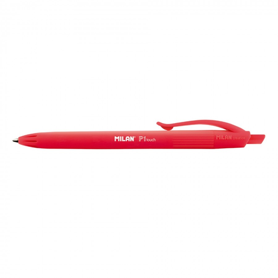 BOLIGRAFO RETRACTIL MILAN P1 TOUCH (ROJO) - Folder, Líder en papelería