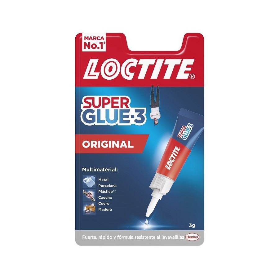 LOCTITE SUPER GLUE-3 Nº 1 LIQUIDO 3 GR - Folder, Líder en papelería