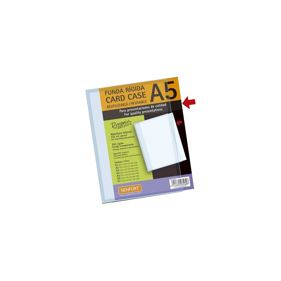 FUNDAS RIGIDAS PVC 0,4 MM SENFORT DIN A5 - Folder, Líder en papelería