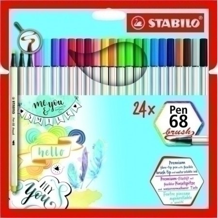 Rotuladores punta pincel STABILO Pen 68 Brush 10 ud